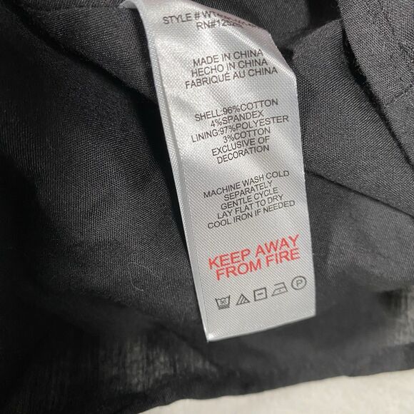 Jason Wu Black Tiered Maxi Dress Eyelet Trim CottageCore Witchy Whimsigoth Sz Lg - Picture 4 of 7